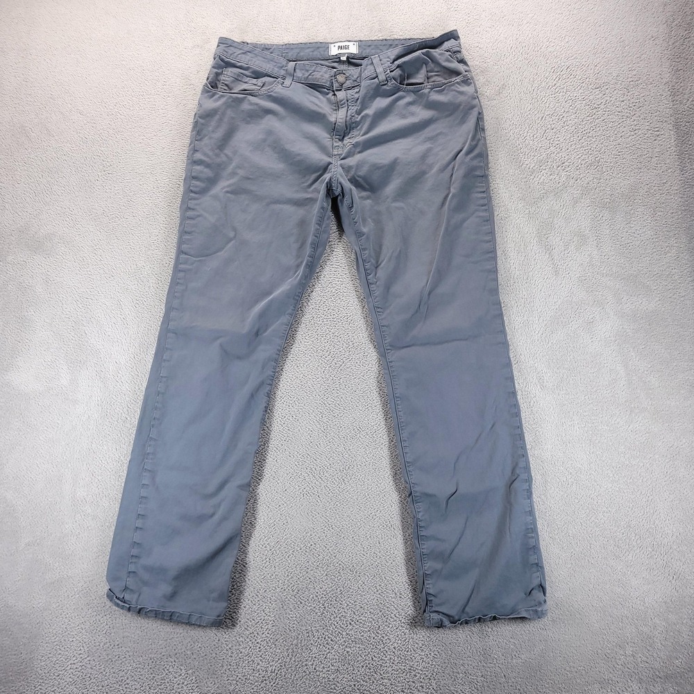 Paige Pants Mens 36x30 Gray Normandie Straight Stretch Chino Casual Office Work